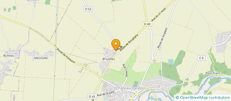 localisation de l'entreprise GFA DE BRUZELLES  CHATEAU-LANDON