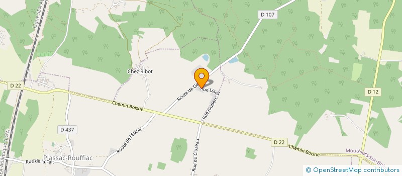 localisation de l'entreprise GFA DE BUFFAGEASSE  PLASSAC-ROUFFIAC