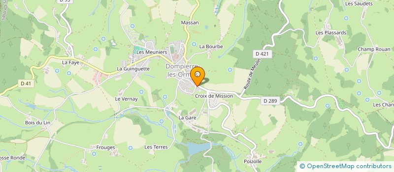 localisation de l'entreprise GFA DE BUSSERET  DOMPIERRE-LES-ORMES