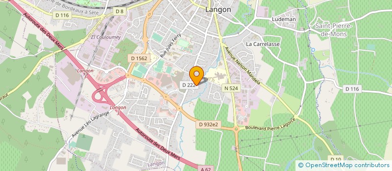 localisation de l'entreprise GFA DE CAMUS à LANGON