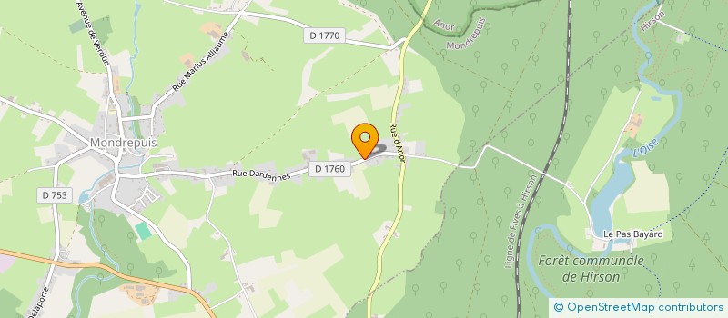 localisation de l'entreprise GFA DE CENSE MORGRET  MONDREPUIS