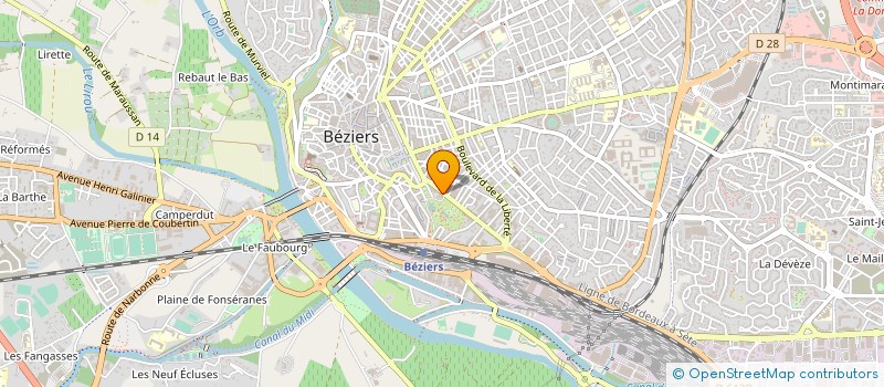 localisation de l'entreprise GFA DE CERS  BEZIERS