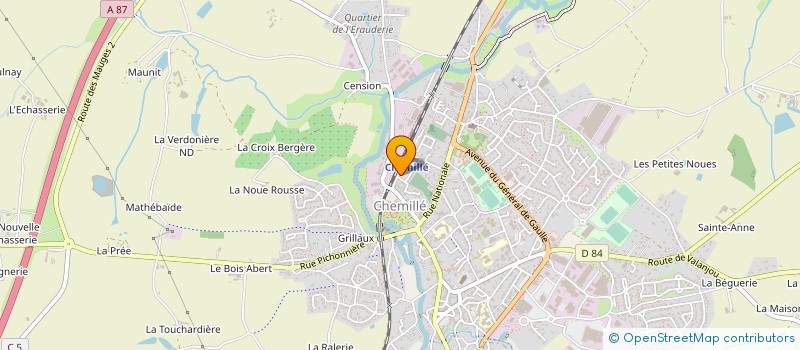 localisation de l'entreprise GFA DE CHANTELOUP  CHEMILLE-EN-ANJOU