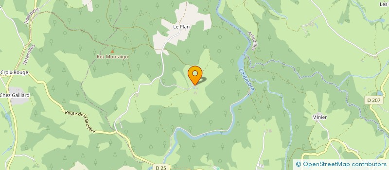 localisation de l'entreprise GFA DE CHARNANT  CHATEL-MONTAGNE