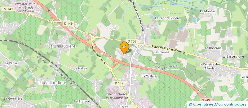 localisation de l'entreprise GFA DE CHATEAU GAILLARD  HAIE-FOUASSIERE (LA)