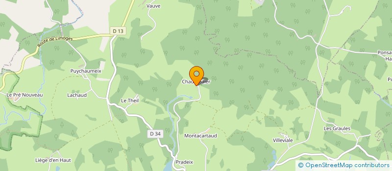 localisation de l'entreprise GFA DE CHAUSSEDIER à SAINT-HILAIRE-LE-CHATEAU