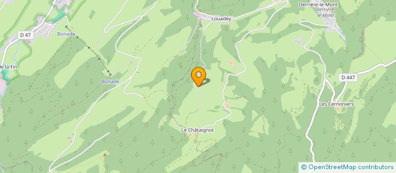 localisation de l'entreprise GFA DE CHAUVERESCHE ET DU CHATAIGNOT  MONTLEBON