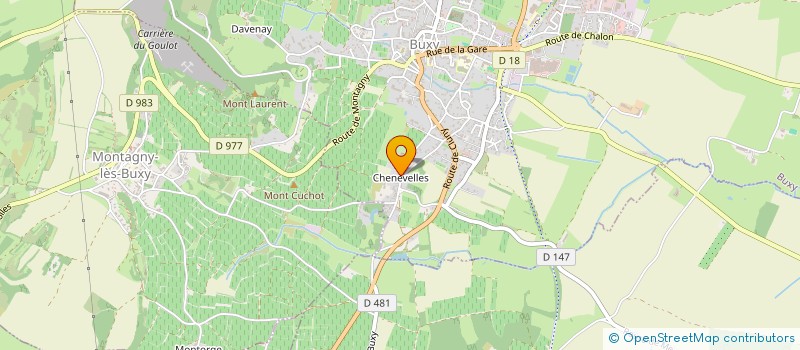 localisation de l'entreprise GFA DE CHENEVELLE  BUXY