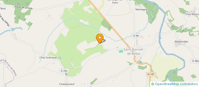localisation de l'entreprise GFA DE CHEZ GUINAUD à SAINT-BONNET-DE-BELLAC