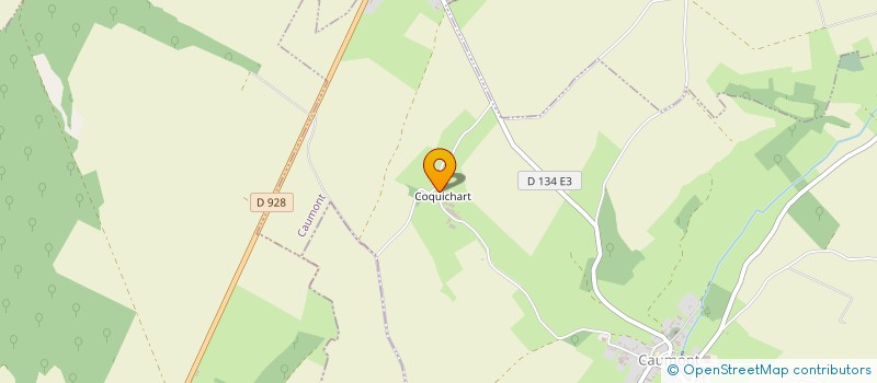 localisation de l'entreprise GFA DE COQUICHART à CAUMONT