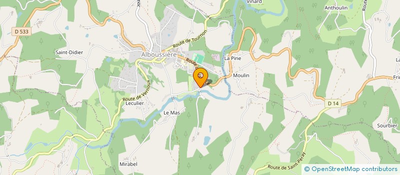 localisation de l'entreprise GFA DE CROZAT  ALBOUSSIERE