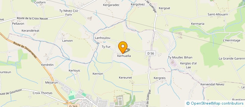 localisation de l'entreprise GFA DE DOURGUEN  PLONEIS