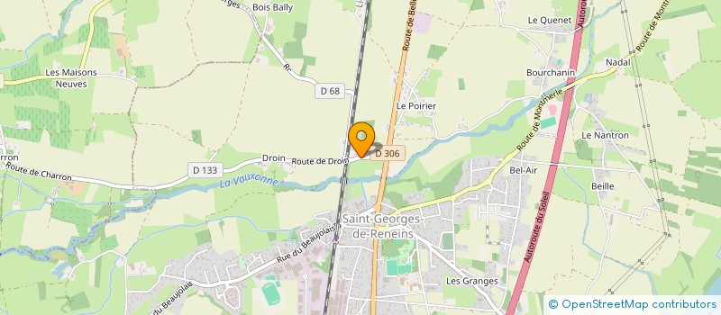 localisation de l'entreprise GFA DE DROIN  SAINT GEORGES DE RENEINS