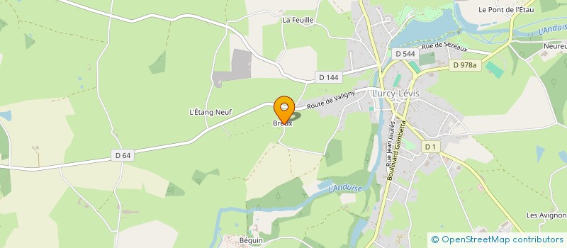 localisation de l'entreprise GFA DE DUPRE à LURCY-LEVIS