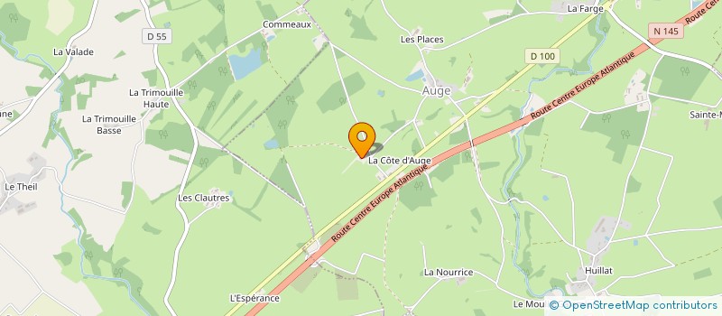 localisation de l'entreprise GFA DE FAVANT à AUGE