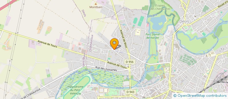 localisation de l'entreprise GFA DE FONT à CHATEAUROUX