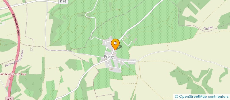 localisation de l'entreprise GFA DE FONTAINE DE CHAULLE  PREHY