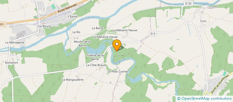 localisation de l'entreprise GFA DE FONTAUGE à CIRON