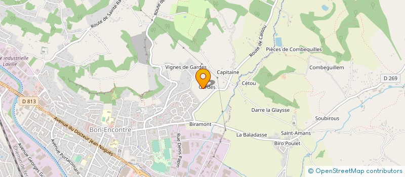 localisation de l'entreprise GFA DE GARDES  BON-ENCONTRE