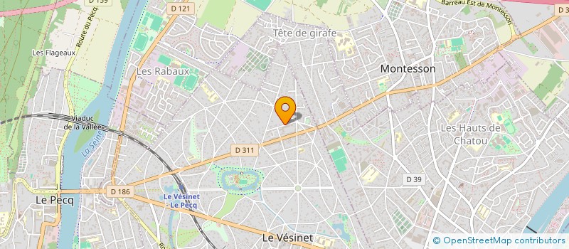 localisation de l'entreprise GFA DE GARRELIERE  LE VESINET