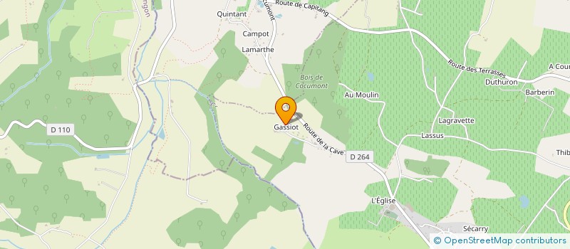 localisation de l'entreprise GFA DE GASSIOT  COCUMONT