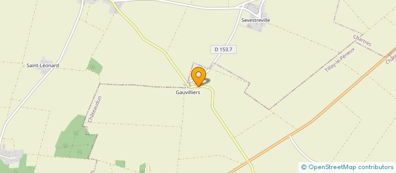 localisation de l'entreprise GFA DE GAUVILLIERS à TILLAY-LE-PENEUX