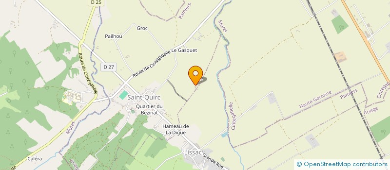 localisation de l'entreprise GFA DE GENTILLAC à SAINT-QUIRC