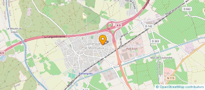 localisation de l'entreprise GFA DE GRES ET VIDOURLE  GALLARGUES-LE-MONTUEUX