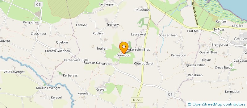 localisation de l'entreprise GFA DE GRIMIDOU  PLOUIDER