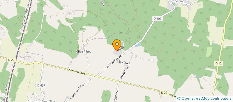 localisation de l'entreprise GFA DE JACQUIOT  PLASSAC-ROUFFIAC