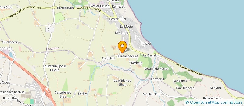 localisation de l'entreprise GFA DE KERANGOAGUET  CARANTEC