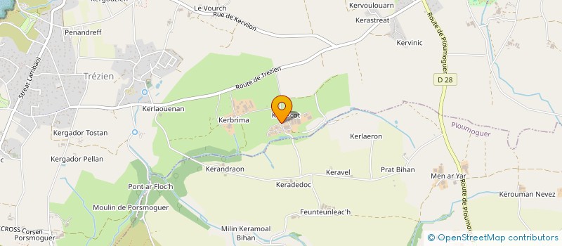localisation de l'entreprise GFA DE KERASCOT  PLOUARZEL