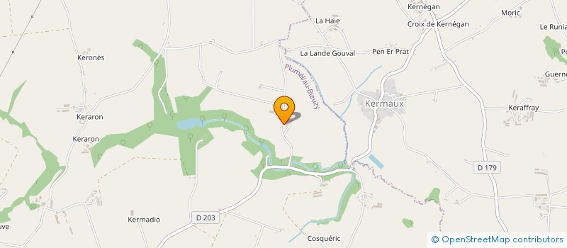 localisation de l'entreprise GFA DE KERBELLEC  PLUMELIAU-BIEUZY