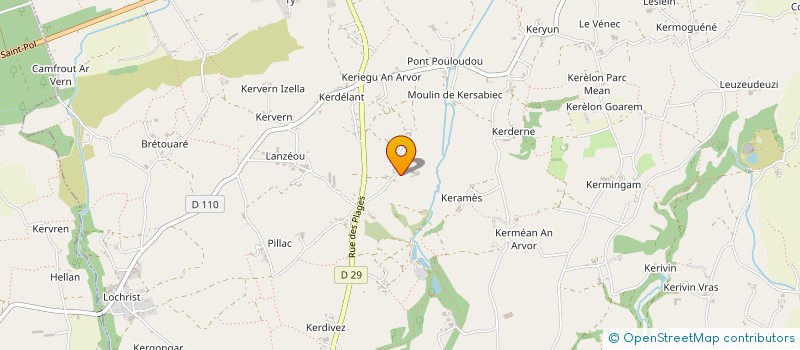 localisation de l'entreprise GFA DE KERBERENES  BREST