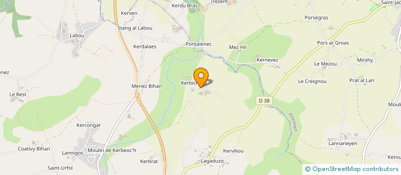 localisation de l'entreprise GFA DE KERBICHARD  BOURG-BLANC