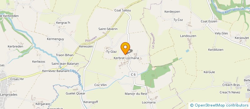 localisation de l'entreprise GFA DE KERBRAT LOCMARIA  PLABENNEC