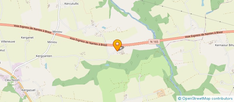 localisation de l'entreprise GFA DE KERCAUDAN-KERGORNET  PONT-AVEN