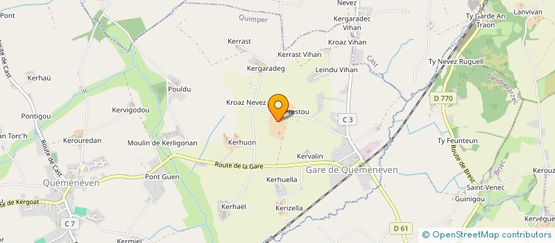 localisation de l'entreprise GFA DE KERESTOU  QUEMENEVEN