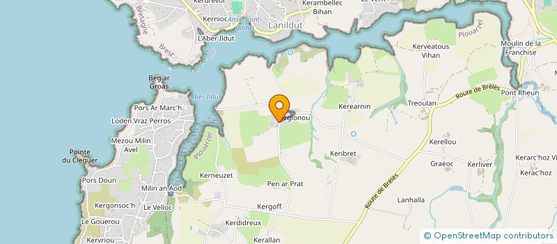 localisation de l'entreprise GFA DE KERGLONOU  PLOUMOGUER