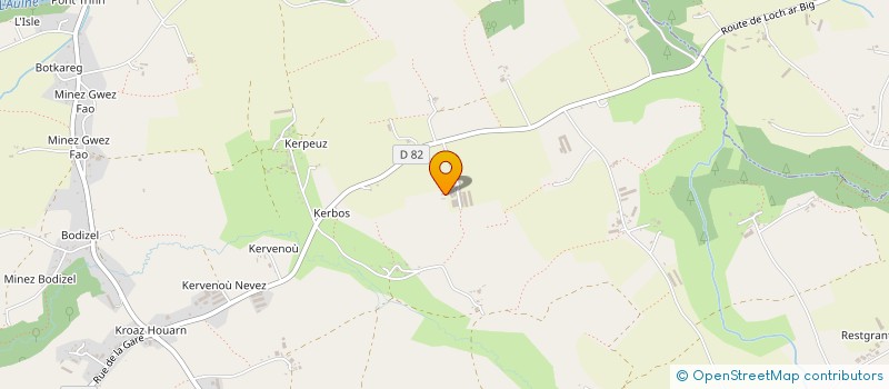 localisation de l'entreprise GFA DE KERHERVE  SPEZET