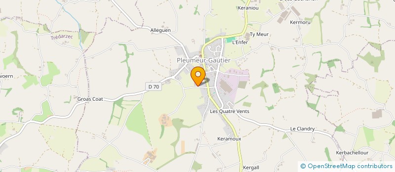 localisation de l'entreprise GFA DE KERHOAT  PLEUMEUR-GAUTIER