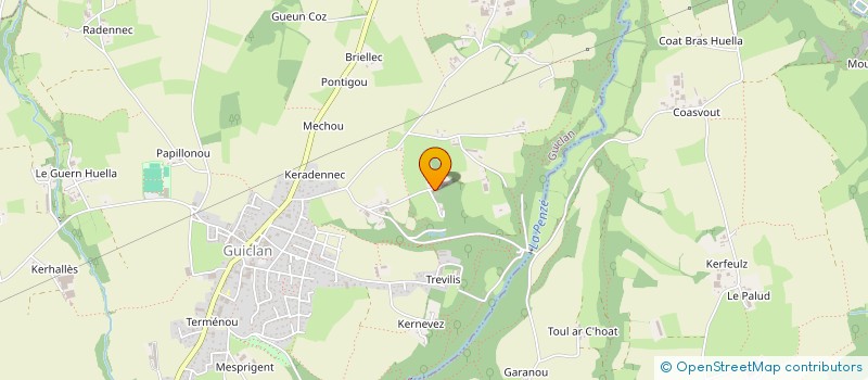 localisation de l'entreprise GFA DE KERIVOAS  GUICLAN