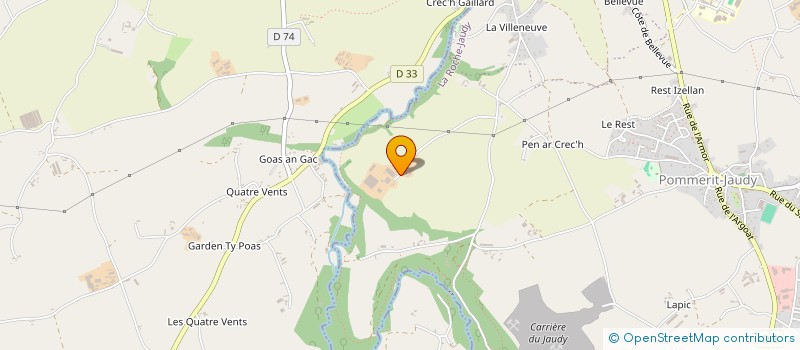 localisation de l'entreprise GFA DE KERLEGAN  LA ROCHE-JAUDY