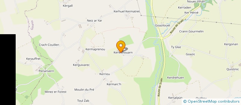 localisation de l'entreprise GFA DE KERLESHOUARN  GOURIN