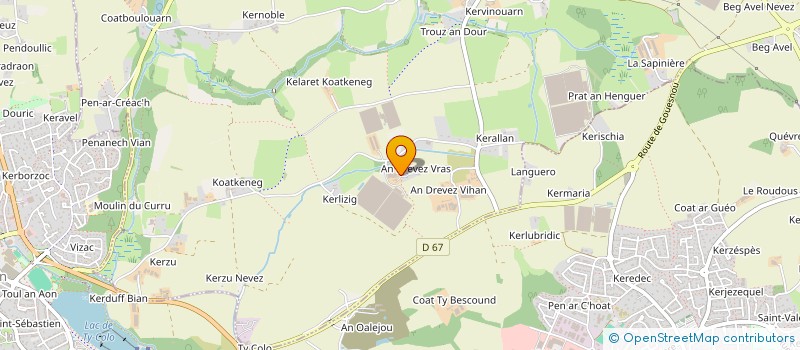 localisation de l'entreprise GFA DE KERMANAC'H  MILIZAC-GUIPRONVEL