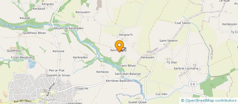localisation de l'entreprise GFA DE KERMENGUY  PLABENNEC
