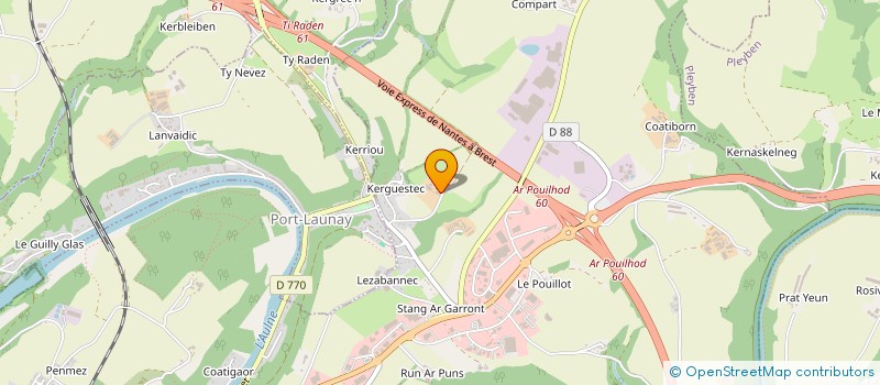 localisation de l'entreprise GFA DE KERMOEC  CHATEAULIN