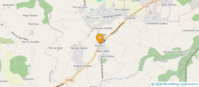 localisation de l'entreprise GFA DE KERMOUILLC HI à PLOUMILLIAU