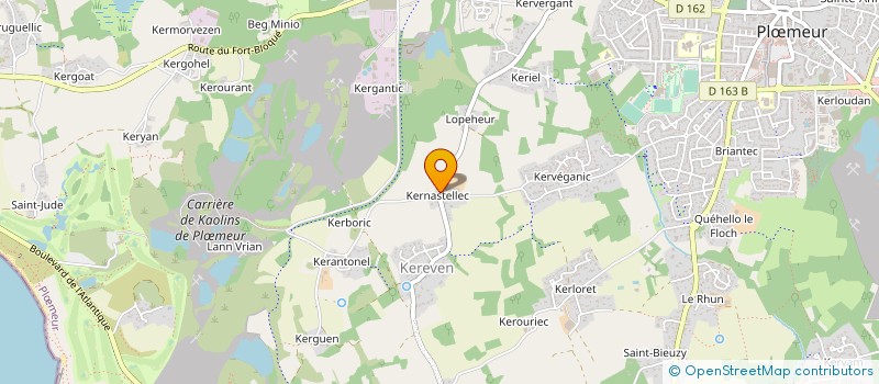localisation de l'entreprise GFA DE KERNASTELLEC à PLOEMEUR