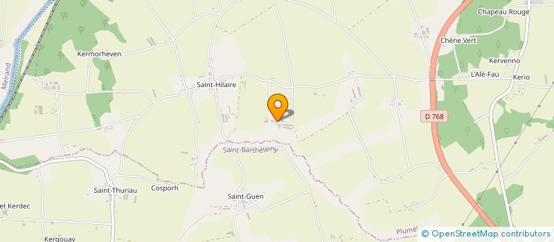 localisation de l'entreprise GFA DE KERSCOUARD  PLUMELIAU-BIEUZY